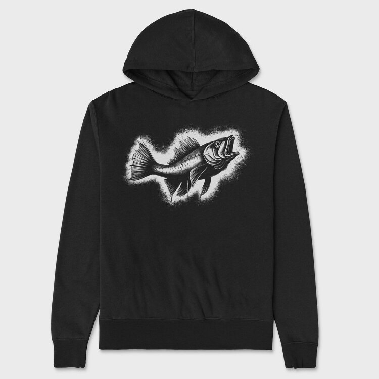 Realistic Catfish Monochromatic, Hanorac Oversize Barbati (Unisex)