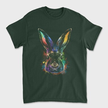 Realistic Colorful Rabbit Watercolor, Tricou Barbati (Unisex)