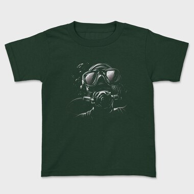 Realistic Diver Monochrome, Tricou Copii