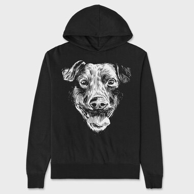 Realistic Dog, Hanorac Oversize Barbati (Unisex)