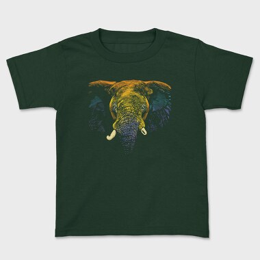 Realistic Elephant Animal Colorful, Tricou Copii