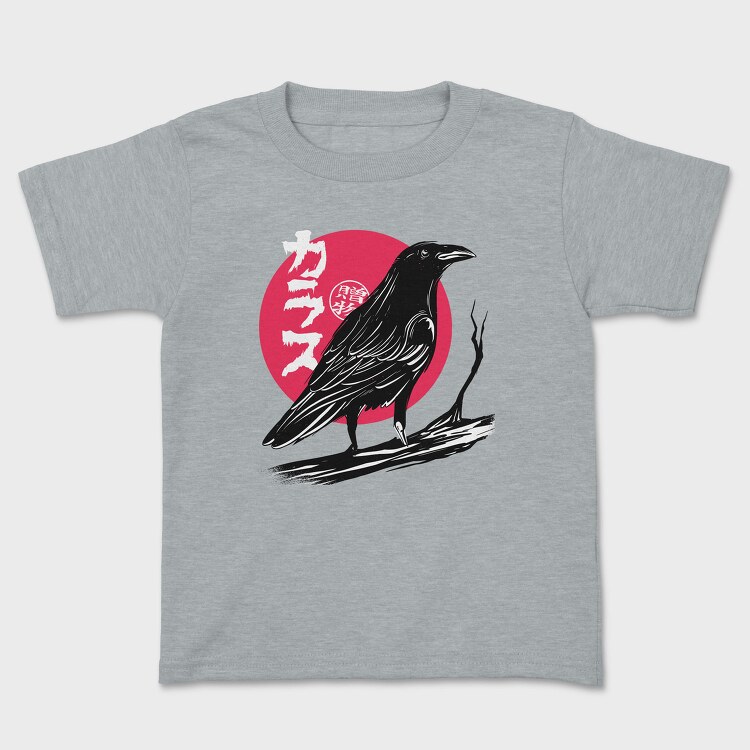 Red Moon Raven Traditional Crow, Tricou Copii