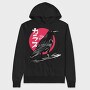 Red Moon Raven Traditional Crow, Hanorac Oversize Barbati (Unisex)