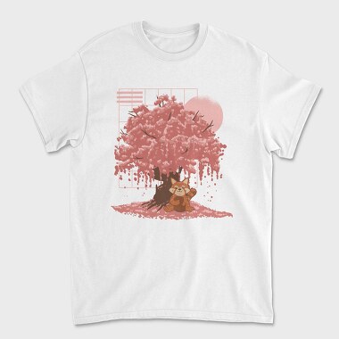 Red Panda And Sakura Tree, Tricou Barbati (Unisex)