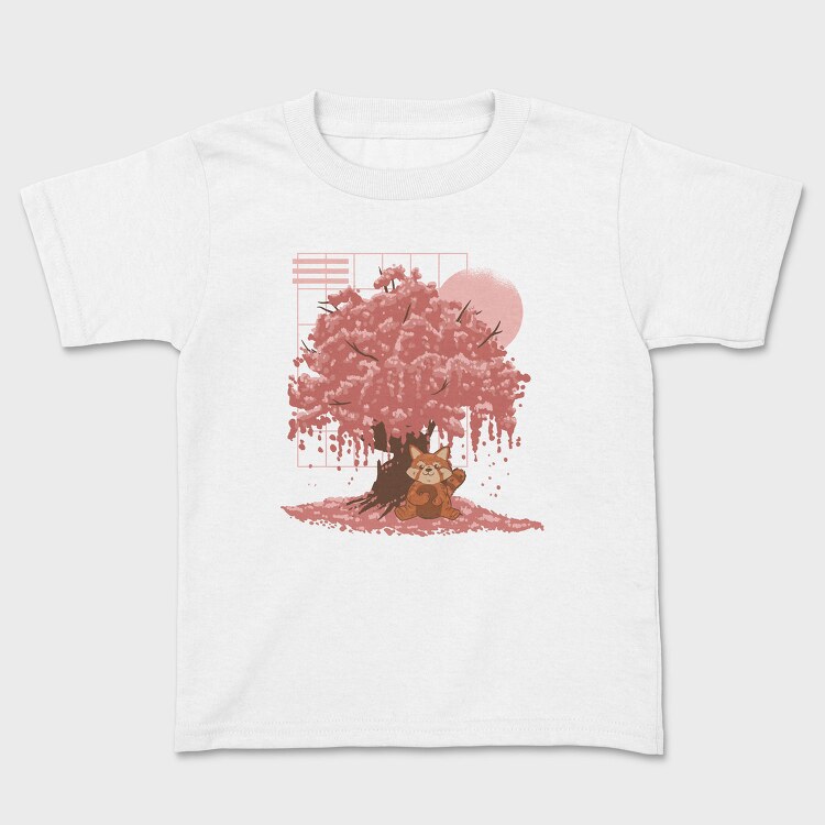 Red Panda And Sakura Tree, Tricou Copii
