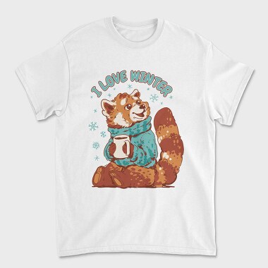 Red Panda Animal Cozy Winter, Tricou Barbati (Unisex)