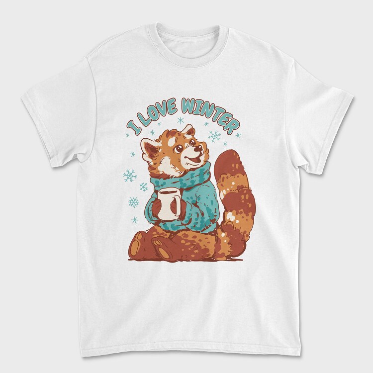 Red Panda Animal Cozy Winter, Tricou Barbati (Unisex)
