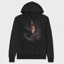 Redhead Viking Woman Realistic, Hanorac Oversize Barbati (Unisex)