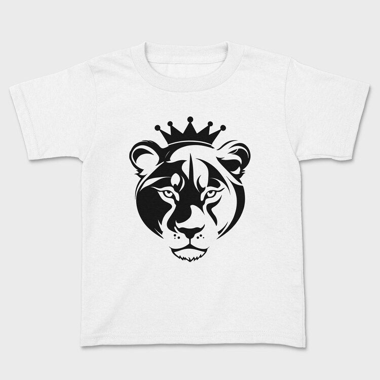 Regal Lioness Silhouette Female Lion, Tricou Copii