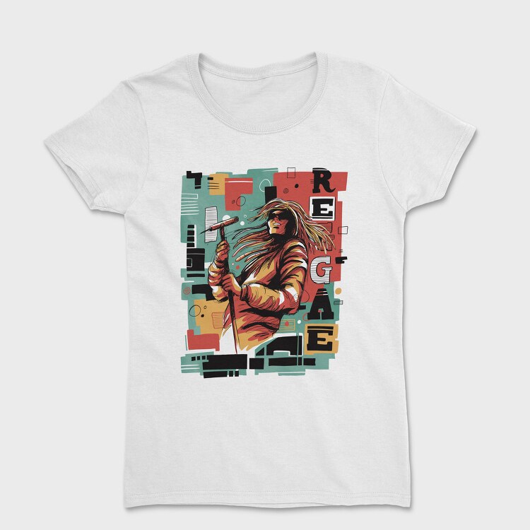 Reggae Musician Abstract Music, Tricou Femei