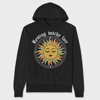 Resting Witchy Face Sun, Hanorac Oversize Barbati (Unisex)