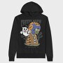 Retro Ghost Halloween Creepy Crew, Hanorac Oversize Barbati (Unisex)