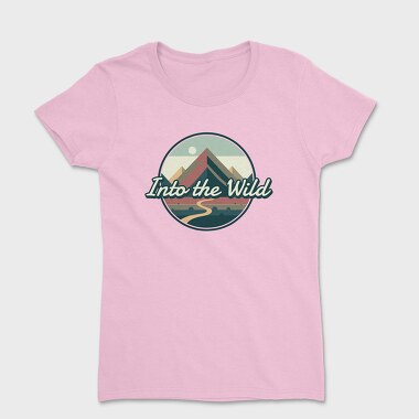 Retro Minimalist Vintage Landscape, Tricou Femei