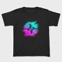 Retro Neon Glitch Logo, Tricou Copii