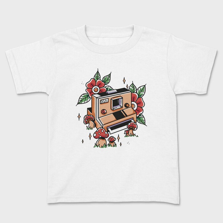 Retro Polaroid Camera Traditional Tattoo, Tricou Copii