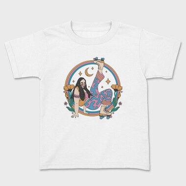 Roller Disco Girl Retro, Tricou Copii
