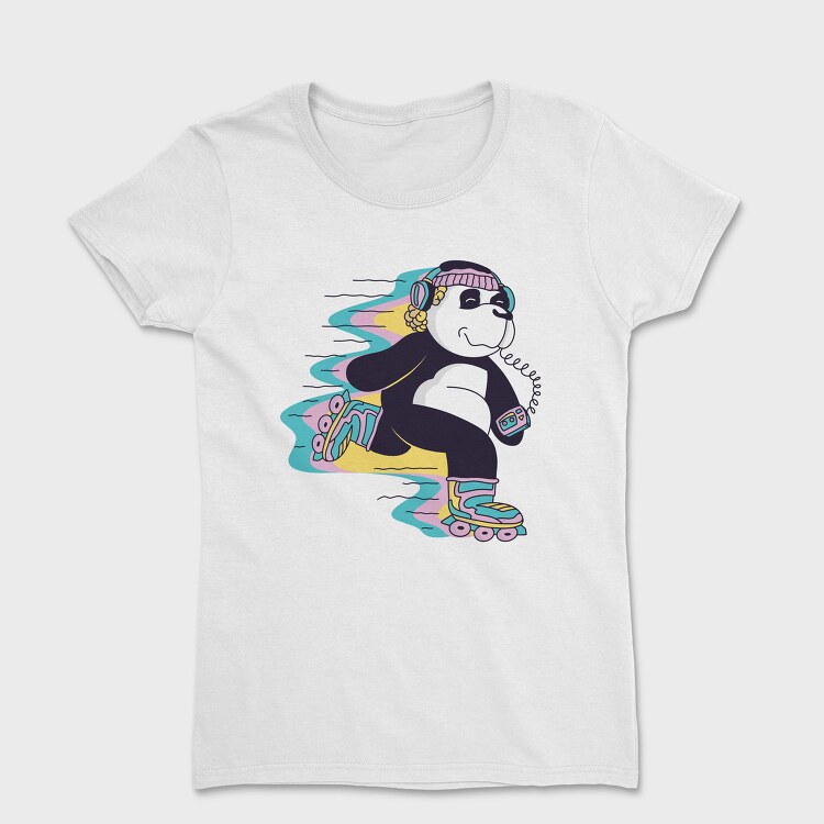 Roller Skating Panda, Tricou Femei