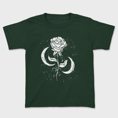 Romantic Rose And Moon, Tricou Copii