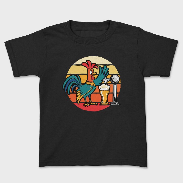 Rooster Beer In A Bar, Tricou Copii
