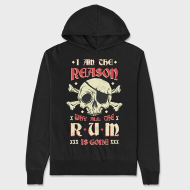Rum Pirate, Hanorac Oversize Barbati (Unisex)