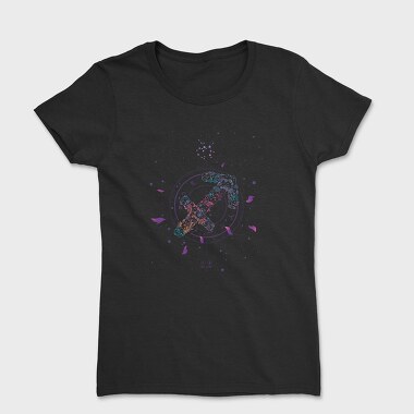 Sagittarius Floral Zodiac Sign, Tricou Femei
