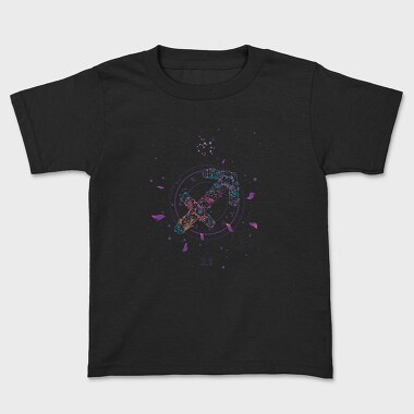 Sagittarius Floral Zodiac Sign, Tricou Copii