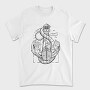 Sailing Anchor Illustration, Tricou Barbati (Unisex)