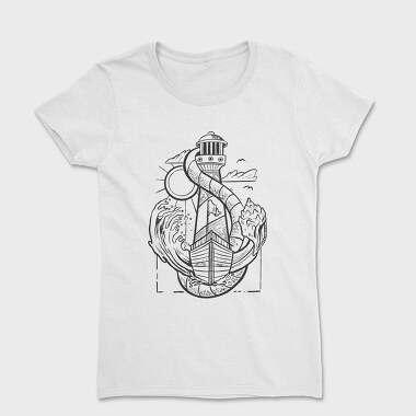 Sailing Anchor Illustration, Tricou Femei