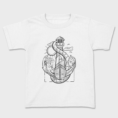 Sailing Anchor Illustration, Tricou Copii