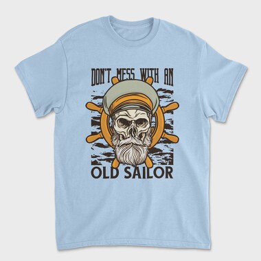 Sailor Skull Captain Illustration, Tricou Barbati (Unisex)
