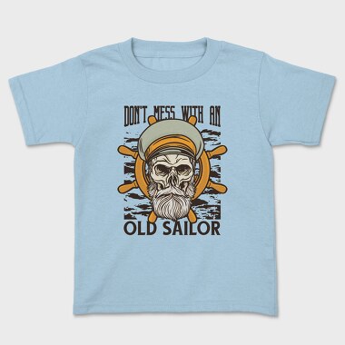 Sailor Skull Captain Illustration, Tricou Copii