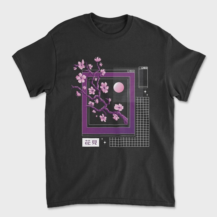 Sakura Flowers Vaporwave, Tricou Barbati (Unisex)