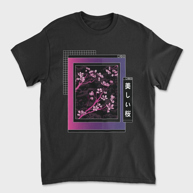 Sakura Tree Vaporwave, Tricou Barbati (Unisex)