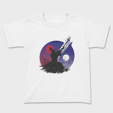 Samurai Warrior Under Moon Cut, Tricou Copii