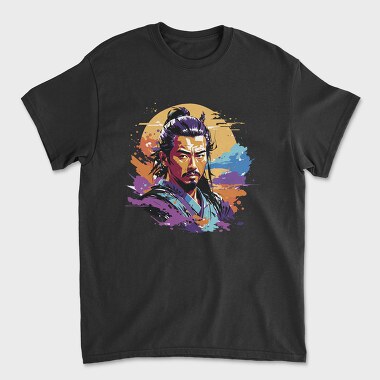 Samurai Warrior Vibrant Full Color, Tricou Barbati (Unisex)