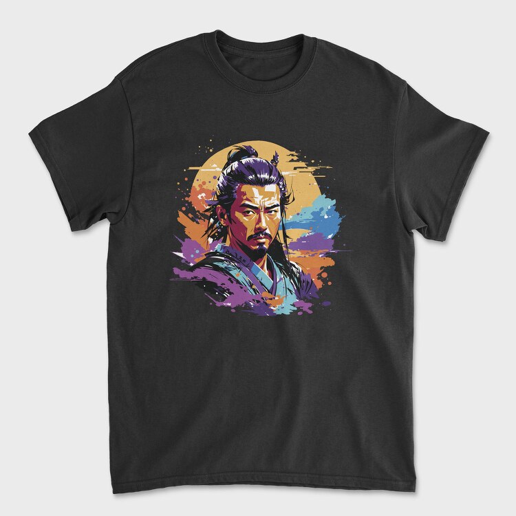 Samurai Warrior Vibrant Full Color, Tricou Barbati (Unisex)