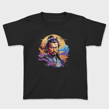 Samurai Warrior Vibrant Full Color, Tricou Copii