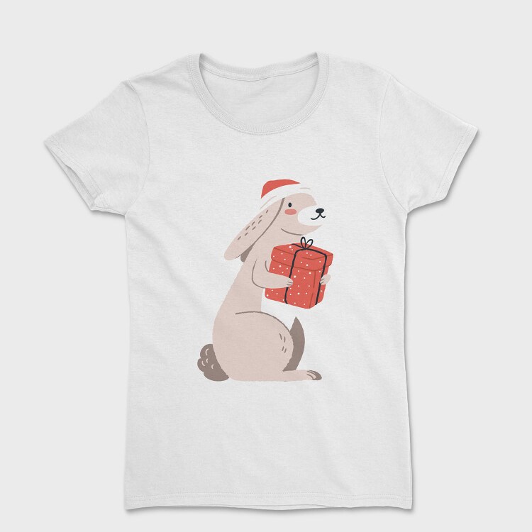 Santa Bunny Gift, Tricou Femei