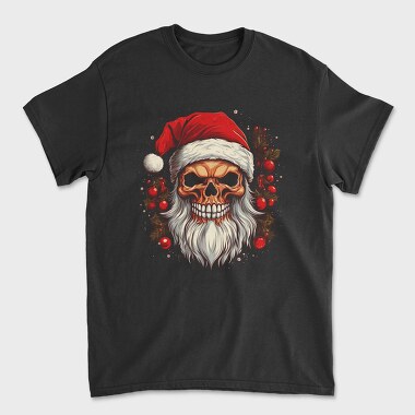 Santa Claus Skull, Tricou Barbati (Unisex)