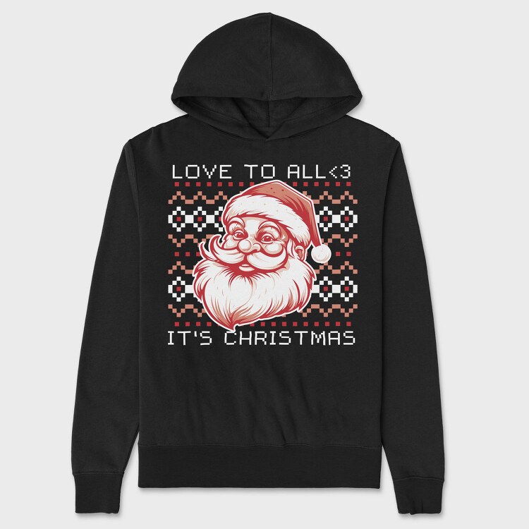 Santa Claus Throw Pillow, Hanorac Oversize Barbati (Unisex)