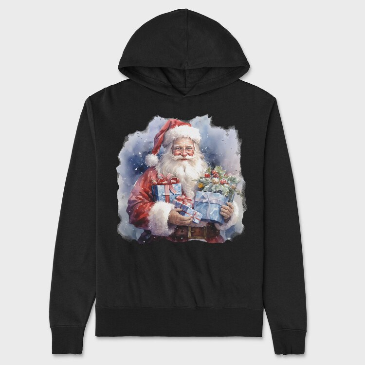 Santa Claus With Gifts, Hanorac Oversize Barbati (Unisex)