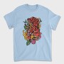 Traditional Japanese Tiger Floral, Tricou Barbati (Unisex)