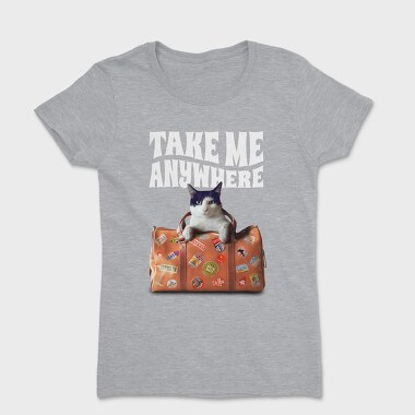 Travel Suitcase Cat Wanderlust, Tricou Femei
