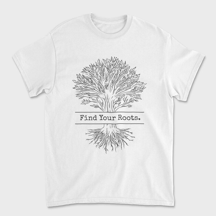 Tree Roots Line Art Find Your Roots, Tricou Barbati (Unisex)