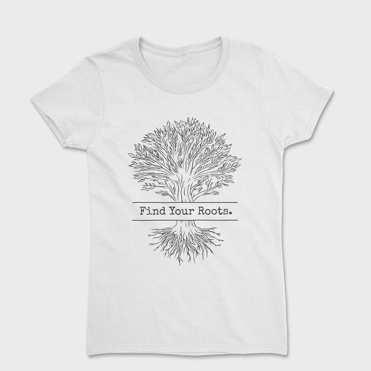 Tree Roots Line Art Find Your Roots, Tricou Femei