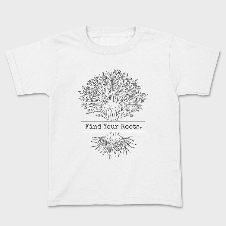 Tree Roots Line Art Find Your Roots, Tricou Copii