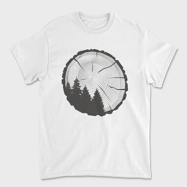 Tree Trunk Nature Rings, Tricou Barbati (Unisex)