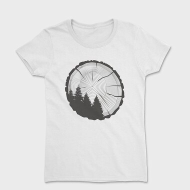 Tree Trunk Nature Rings, Tricou Femei