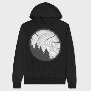 Tree Trunk Nature Rings, Hanorac Oversize Barbati (Unisex)