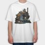 Steampunk Sea Clipart, Tricou Oversize Barbati (Unisex)